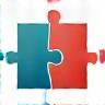Icon representing integration: puzzle pieces fitting together.