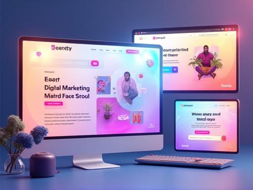 Digital marketing campaign design project showcasing modern aesthetics.